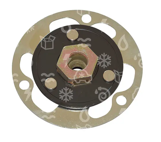 přítlačný talíř spojky kompresoru Denso 6SES14C - 84-27,5-8,7-18 mm – Audi, Skoda, Seat, VW – GOLF VII – pro kompresory: 447150-4206 / 5Q0820803 / 5Q0 820 803 /